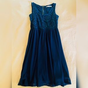 Navy Lace Top Dress